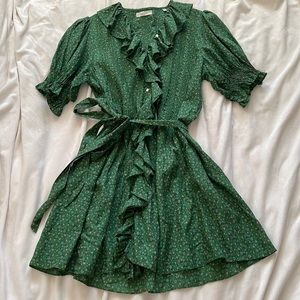 Doen Roan Dress in Green Martha’s Garden Size Small